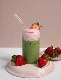 ICED STRAWBERRY MATCHA LATTE